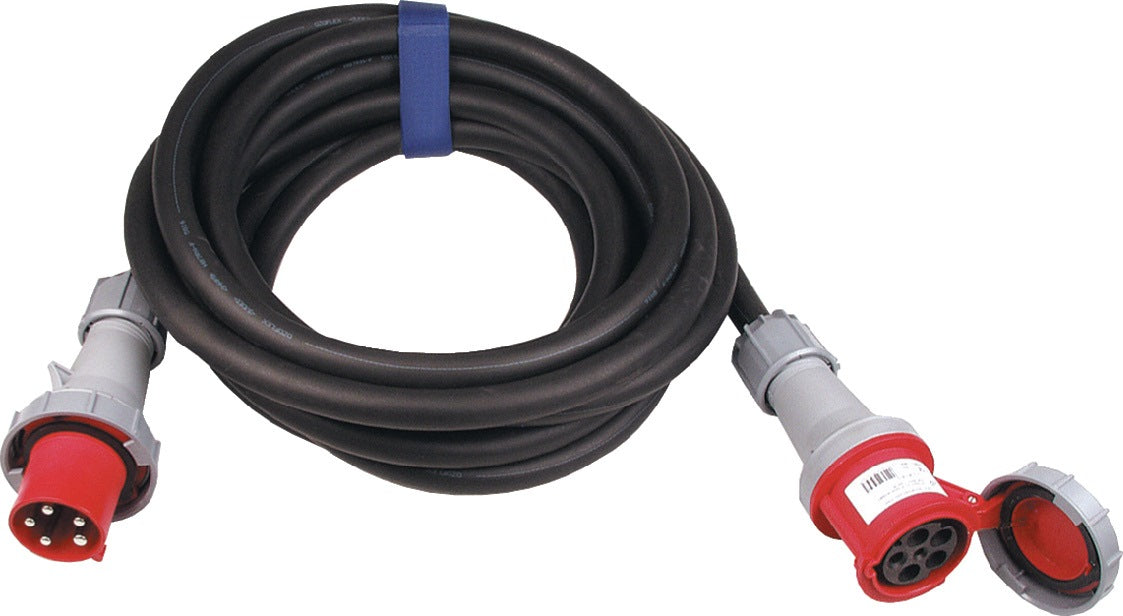 JÄGER DIREKT CEE-Verlängerung 16 A 400 V 10 m H07RN-F 5x1,5 mm² schwarz IP44