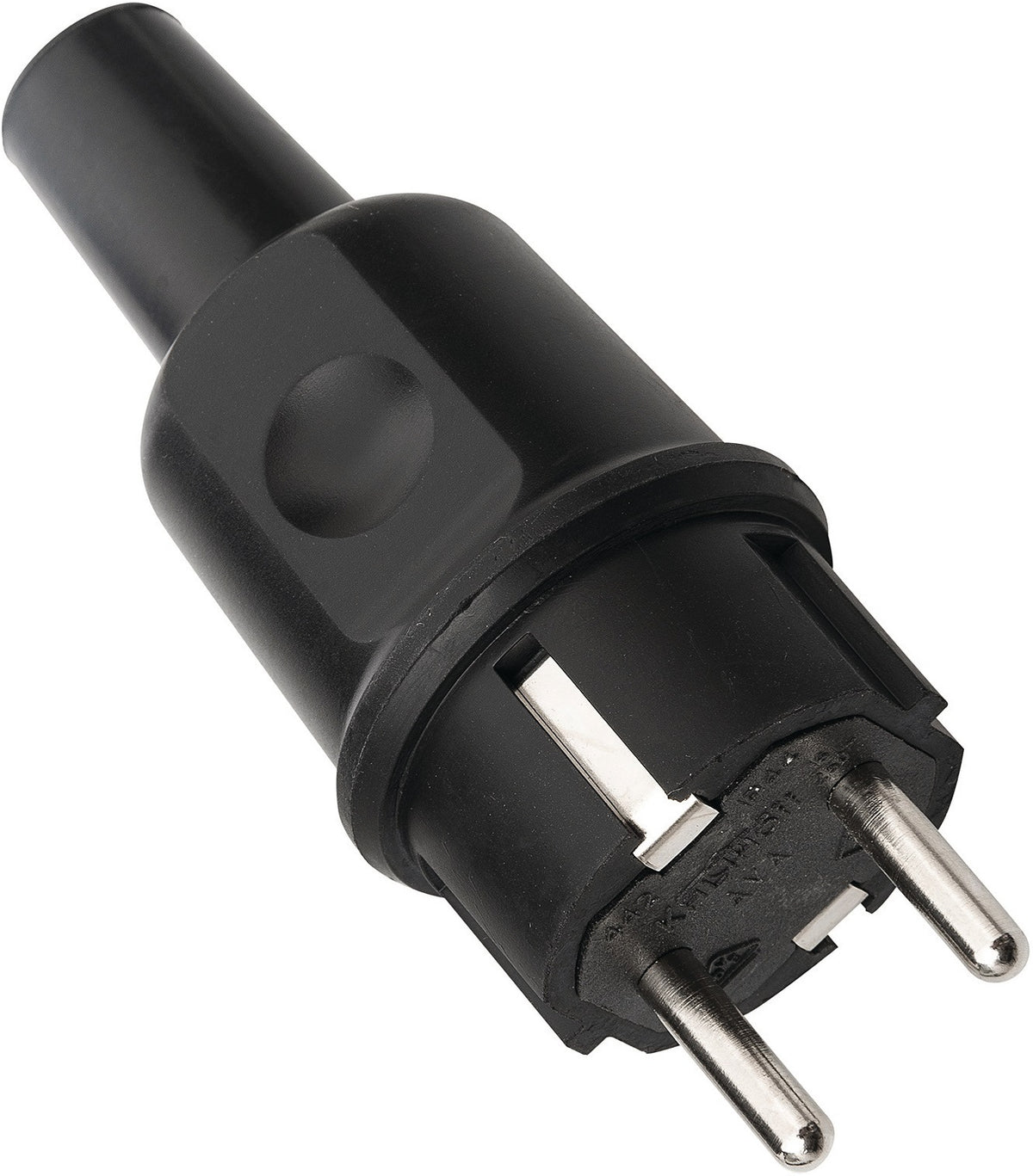 KALTHOFF Schutzkontaktstecker 10-/16 A 250 V IP44 Vollgummi Schwarz