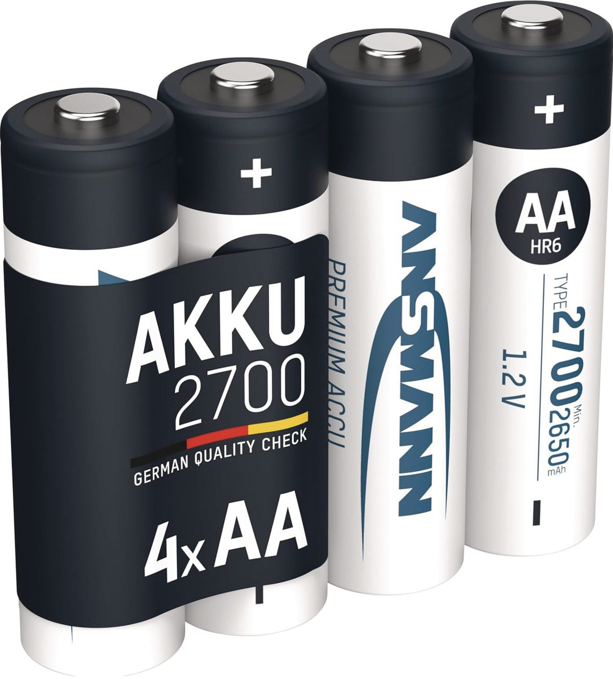 ANSMANN Akkuzelle 1,2 V 1000 mAh R03-AAA-Micro HR03, 4er Blister