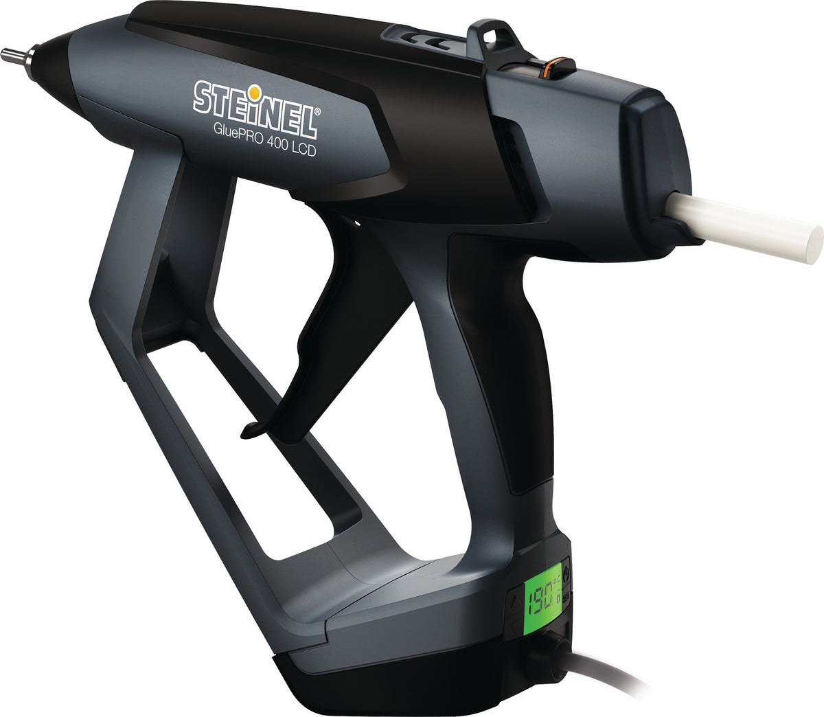STEINEL GluePRO 400 LCD KF Heißklebepistole mit 30 g/min Klebeleistung und LCD-Display