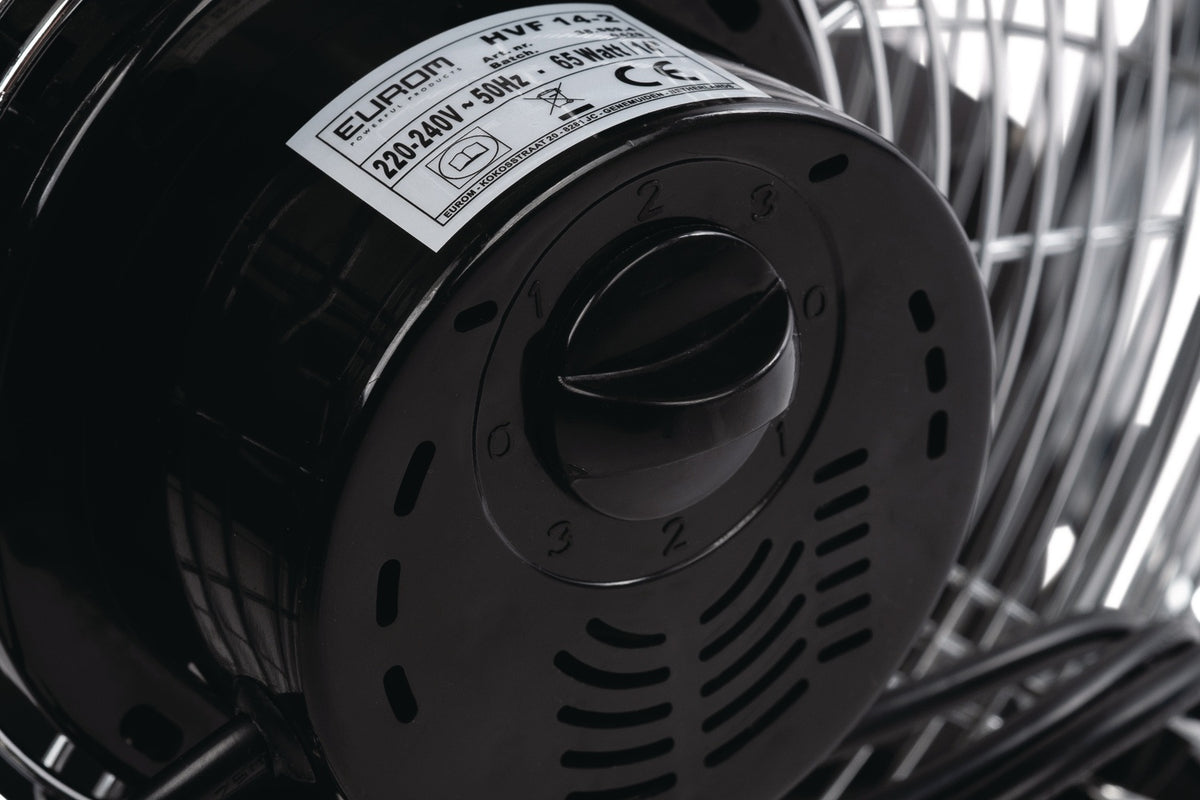 EUROM Bodenventilator HVF14-2, 430 mm, 65 W, 3-Stufen-Motor, 150° vertikal verstellbar