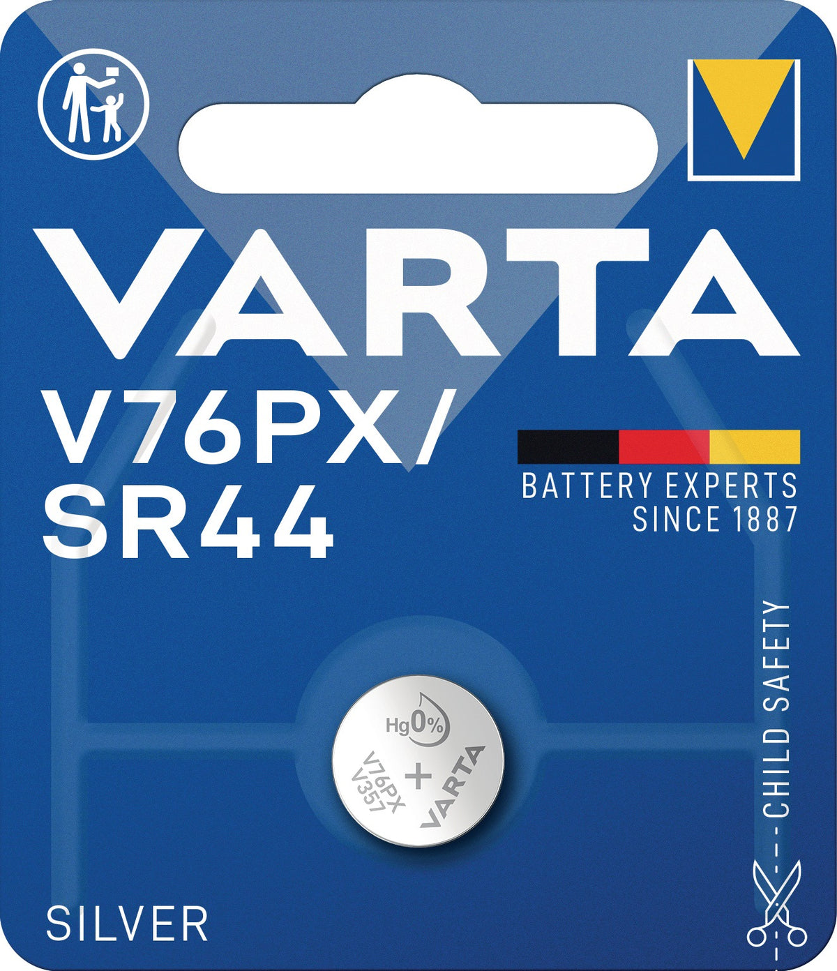VARTA Knopfzelle Electronics SR54 / V390 – 1,55 V, 59 mAh, 11,6 x 3,1 mm