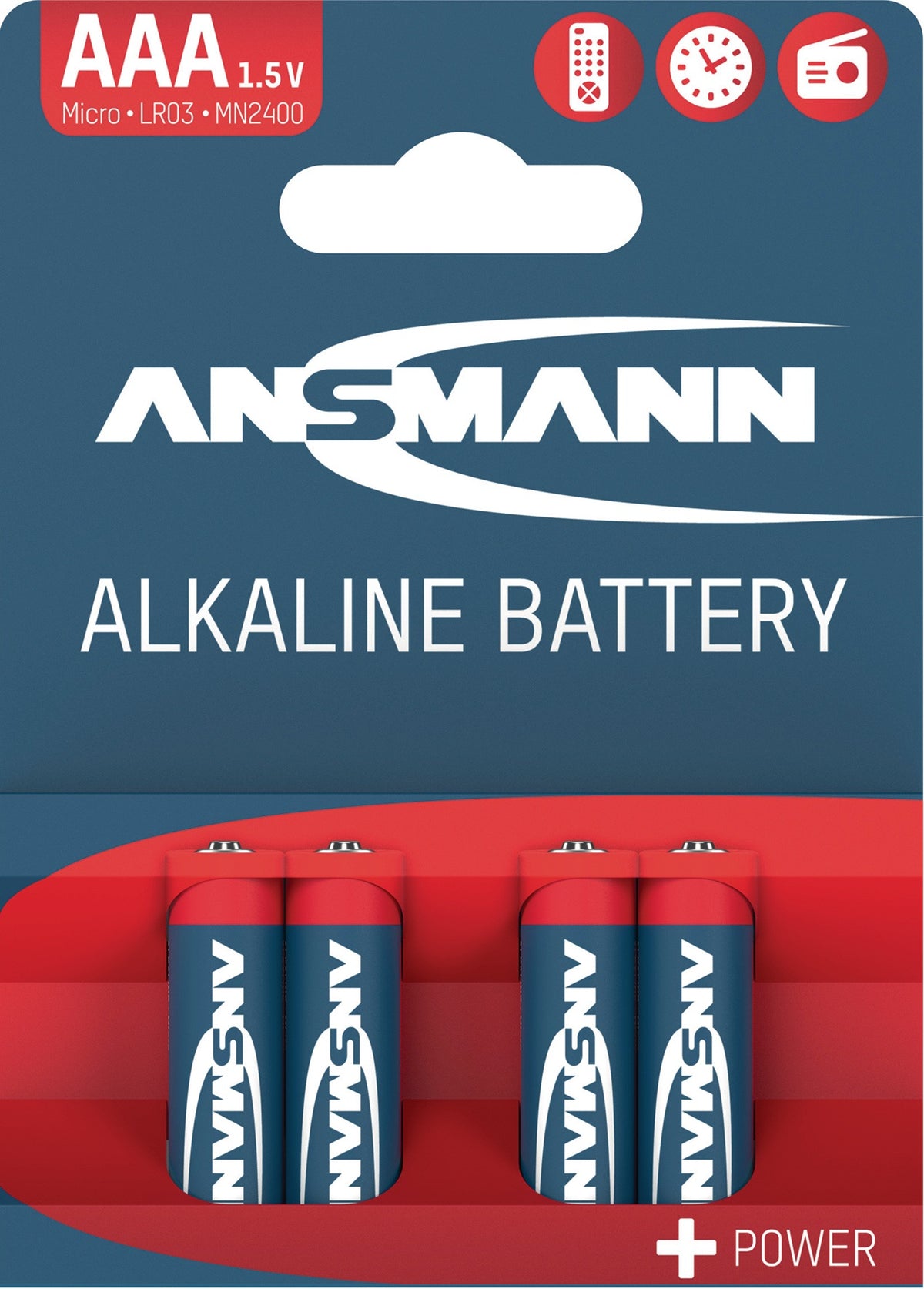 ANSMANN 9V-Block Batterie 6LP3146-E 550 mAh – Hochleistungs-Alkali-Mangan für Dauernutzung