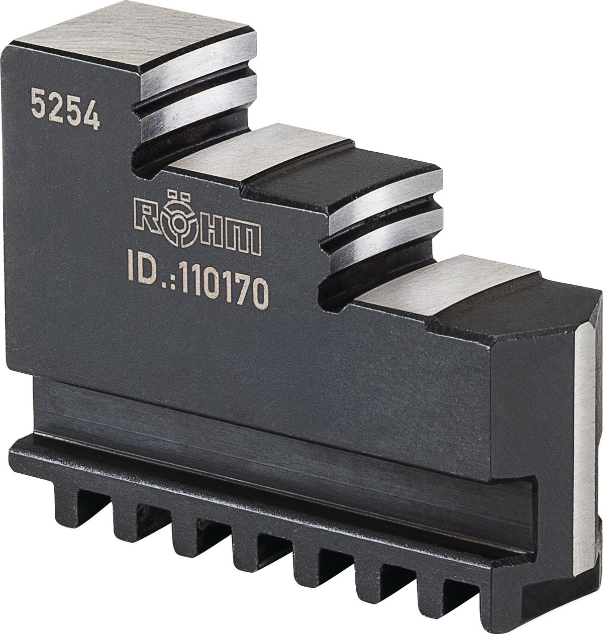 RÖHM Drehbackensatz für Futter-Ø 160 mm, innen gestufte Backen, gehärtet, 3er-Set