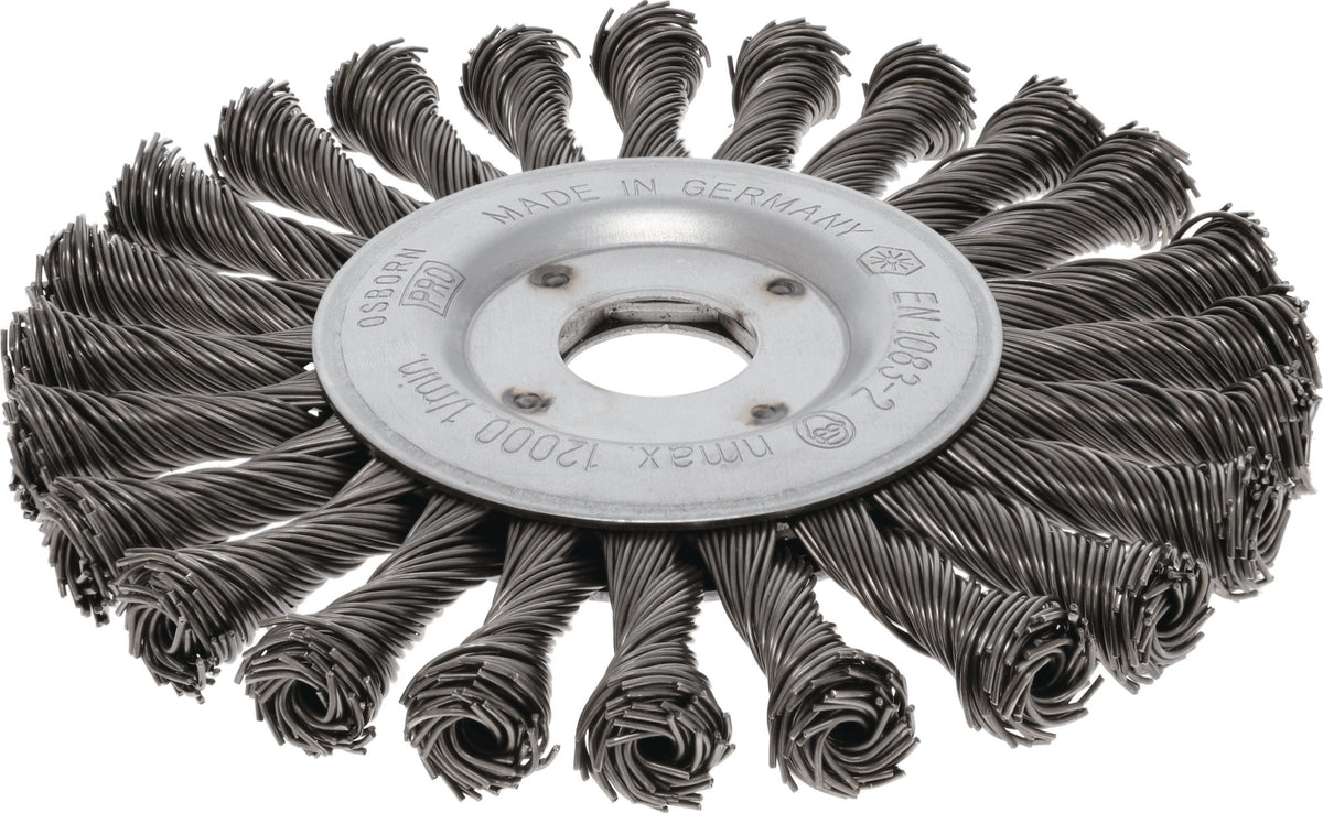 OSBORN Rundbürste TÜV-geprüft Ø125 mm gezopft 0,5 mm Draht für Winkelschleifer