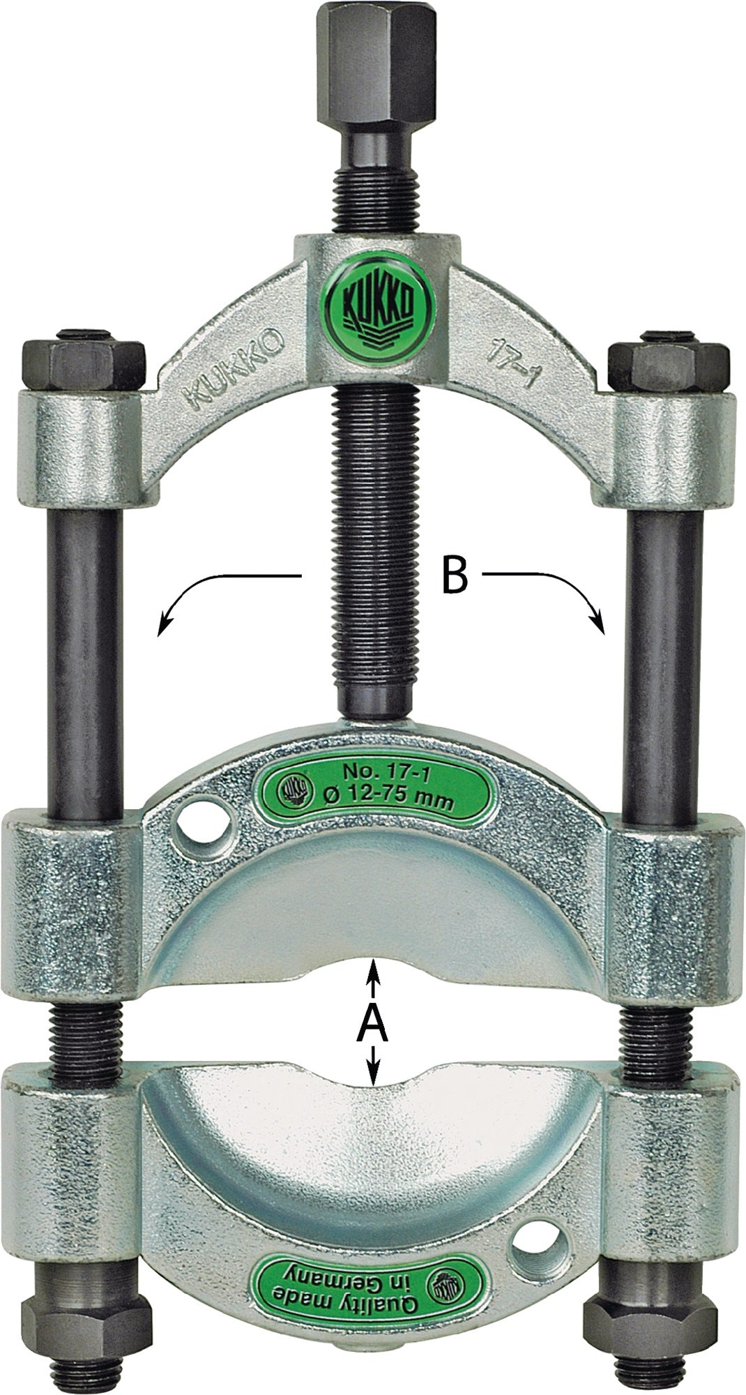 KUKKO Trennvorrichtungssatz 17-K mit Abziehvorrichtung, 5-60 mm Öffnung, 250 mm Spanntiefe