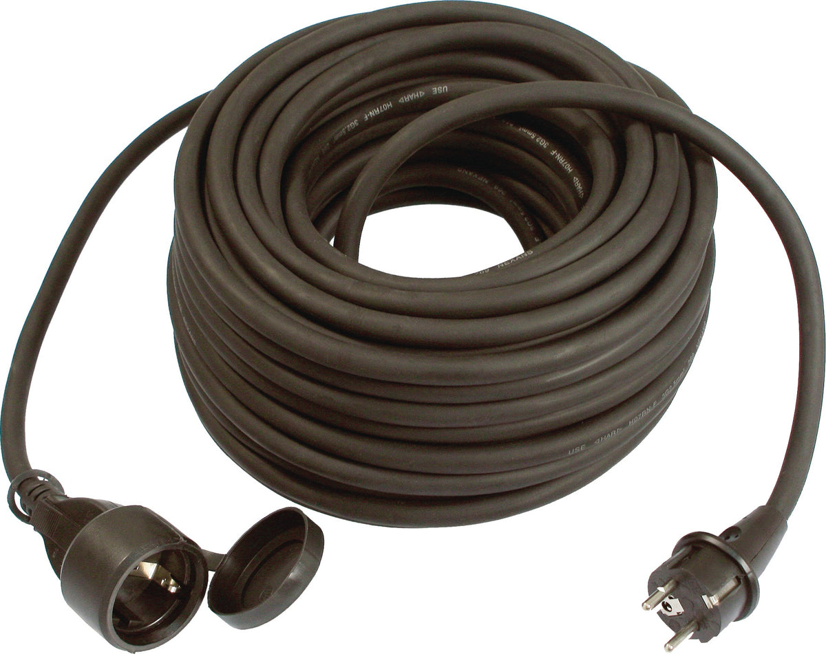 WEINGÄRTNER Verlängerungskabel 16 A 230 V 3G1,5 mm² 5 m IP44 – Gummi-Verlängerung H07RN-F