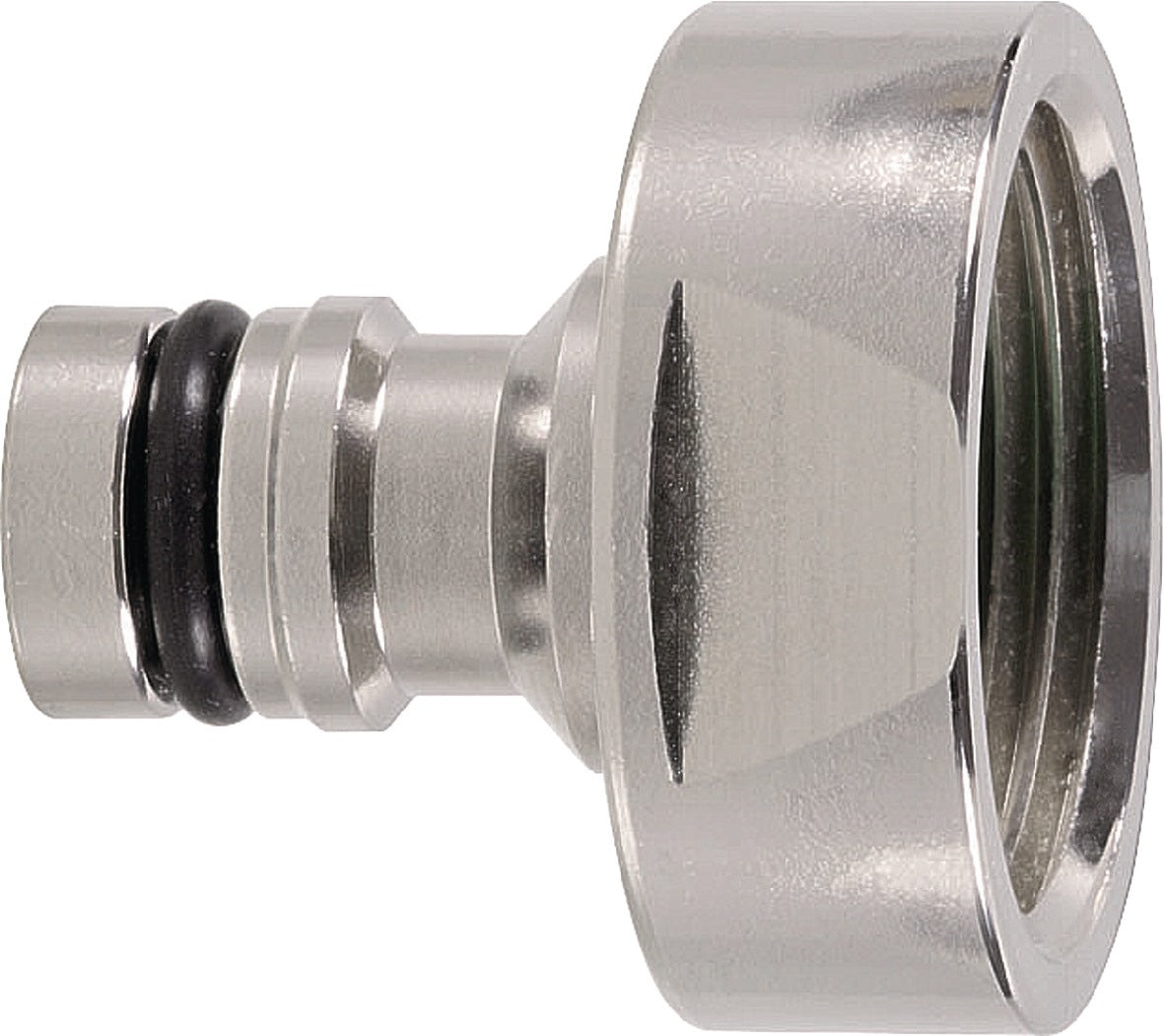 GEKA plus Hahnstecker Messing vernickelt mit Innengewinde G 1/2 Zoll – 10 Stück
