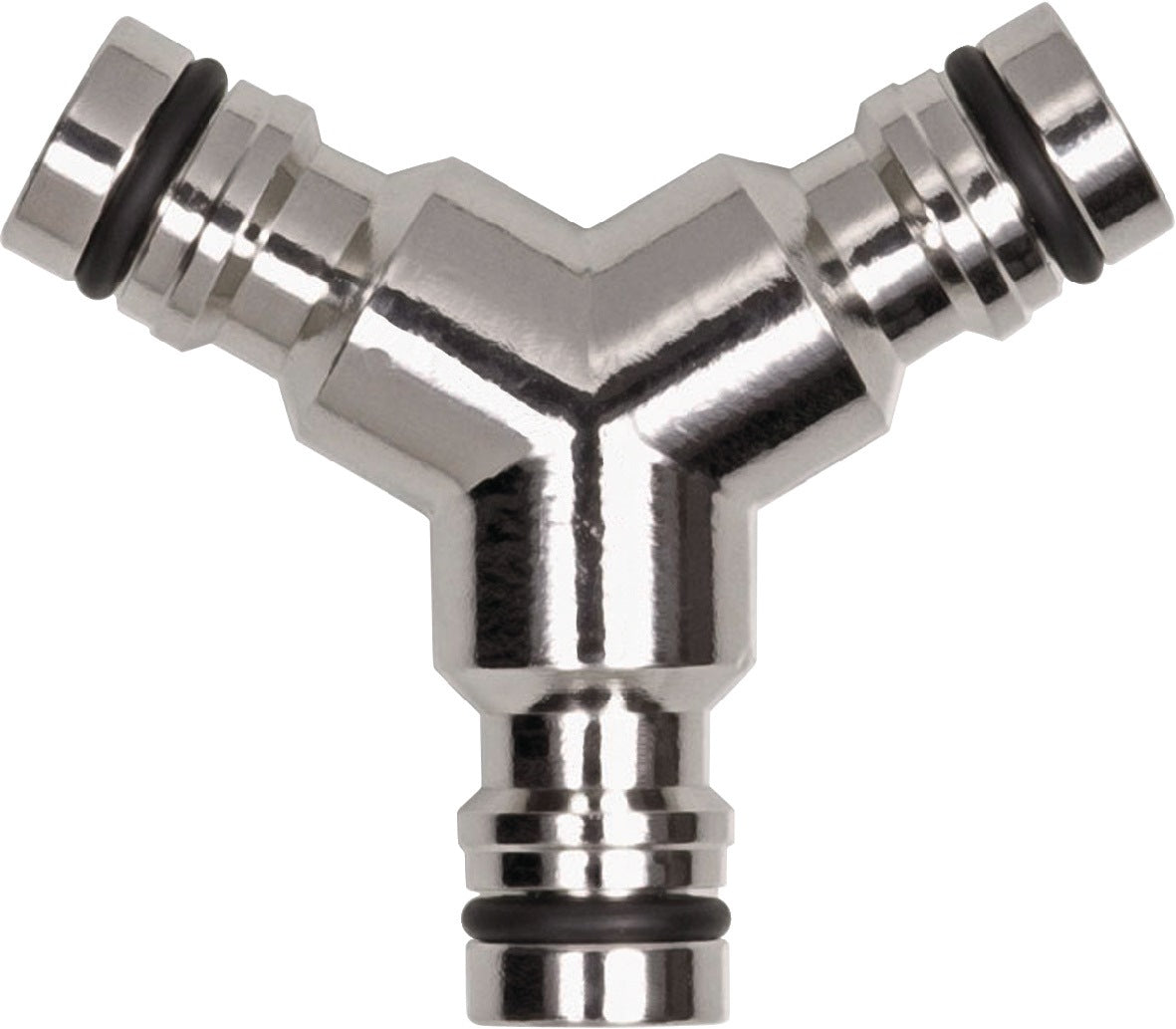 GEKA plus Y-Abzweigstecker aus verchromtem Messing – Stecksystem