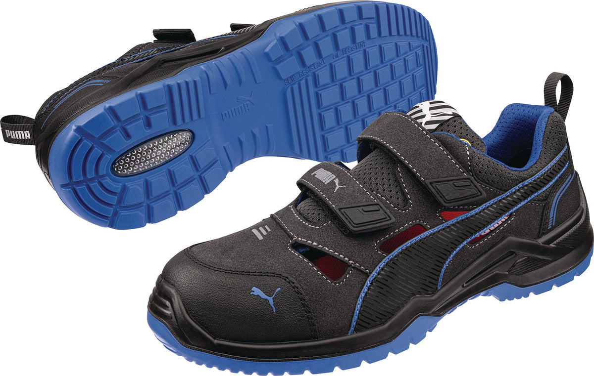 PUMA Sicherheitssandale NEODYME BLUE LOW S1PS ESD – Mikrofaser, Fiberglaskappe, Weite 11