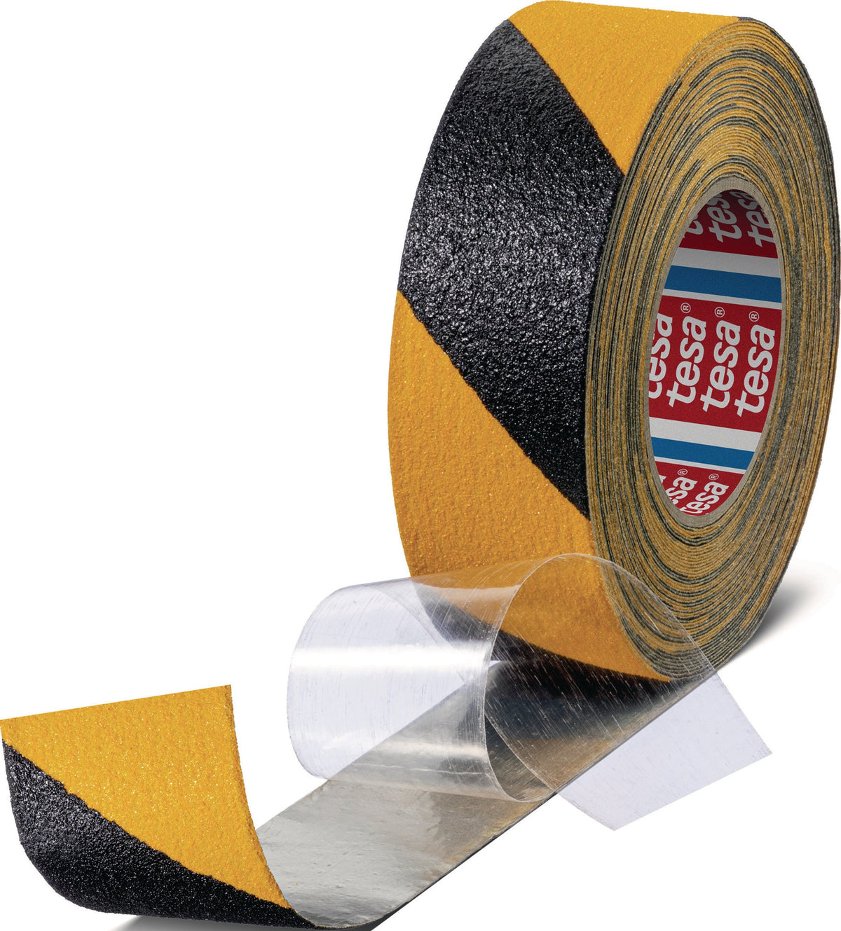 tesa Antirutschklebeband extrem flexibel 60955 – 18 m x 50 mm, schwarz/gelb, R13