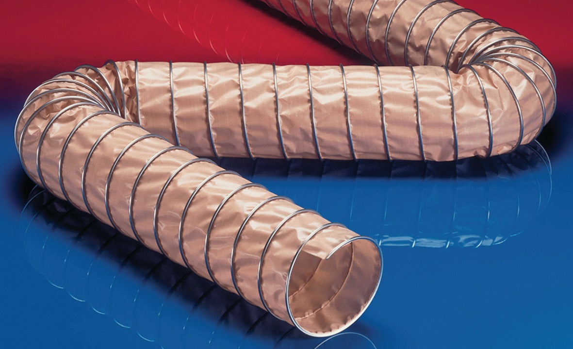 NORRES Absaug- und Gebläseschlauch CP PTFE-INOX 475 FOOD, 63-65 mm, 6 m, lebensmittelecht, bis +270°C