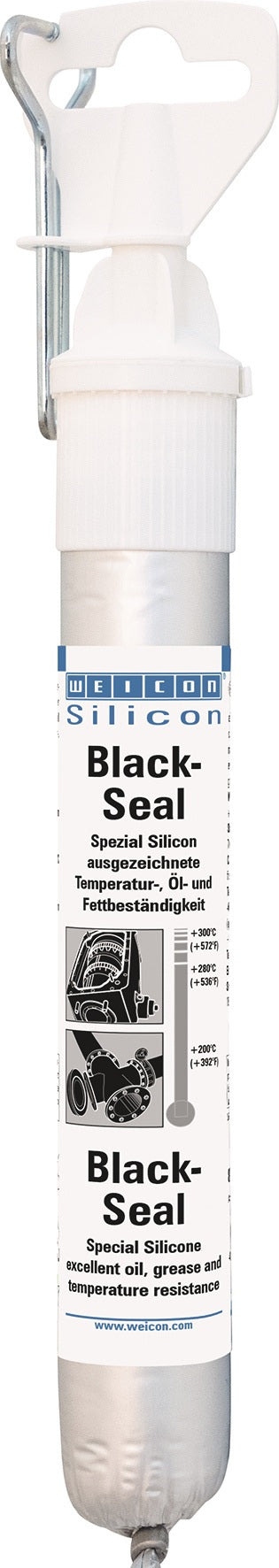 WEICON Spezialsilikon Black-Seal 310 ml Kartusche – 12 Stück, öl- und temperaturbeständig