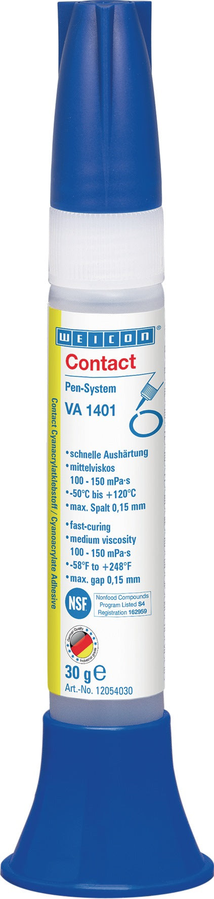 WEICON Cyanacrylatklebstoff VA 1401 30g – Pen-System, farblos, mittelviskos