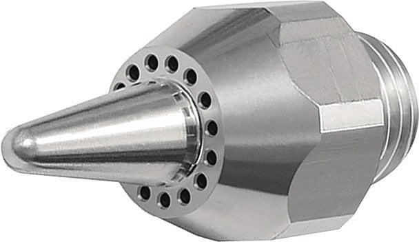 Runddüse AG Zink-Druckguss, Alu.L.41mm AD 17mm RIEGLER – Lärmreduzierend, 76 dB(A), M12 x 1,25