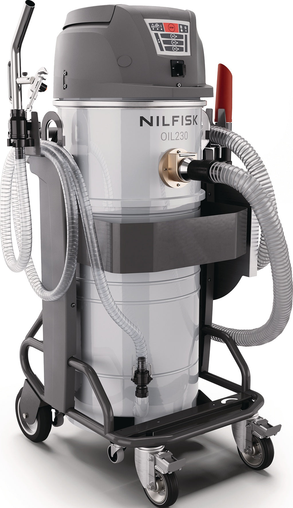 NILFISK Industriesauger Oil230 E 3,2 kW 70 l – Nass-/Trockensauger für Späne und Öl
