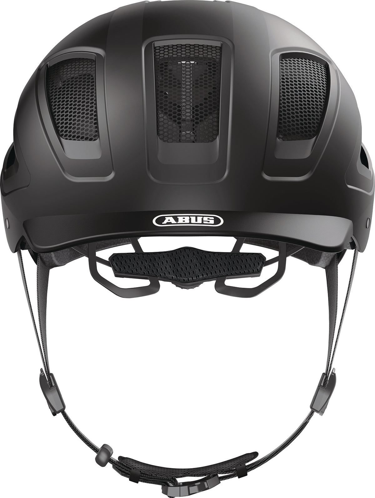 ABUS Radhelm Hyban 2.0 velvet black 52-58 cm – LED-Rücklicht, Fliegennetz, optimale Ventilation