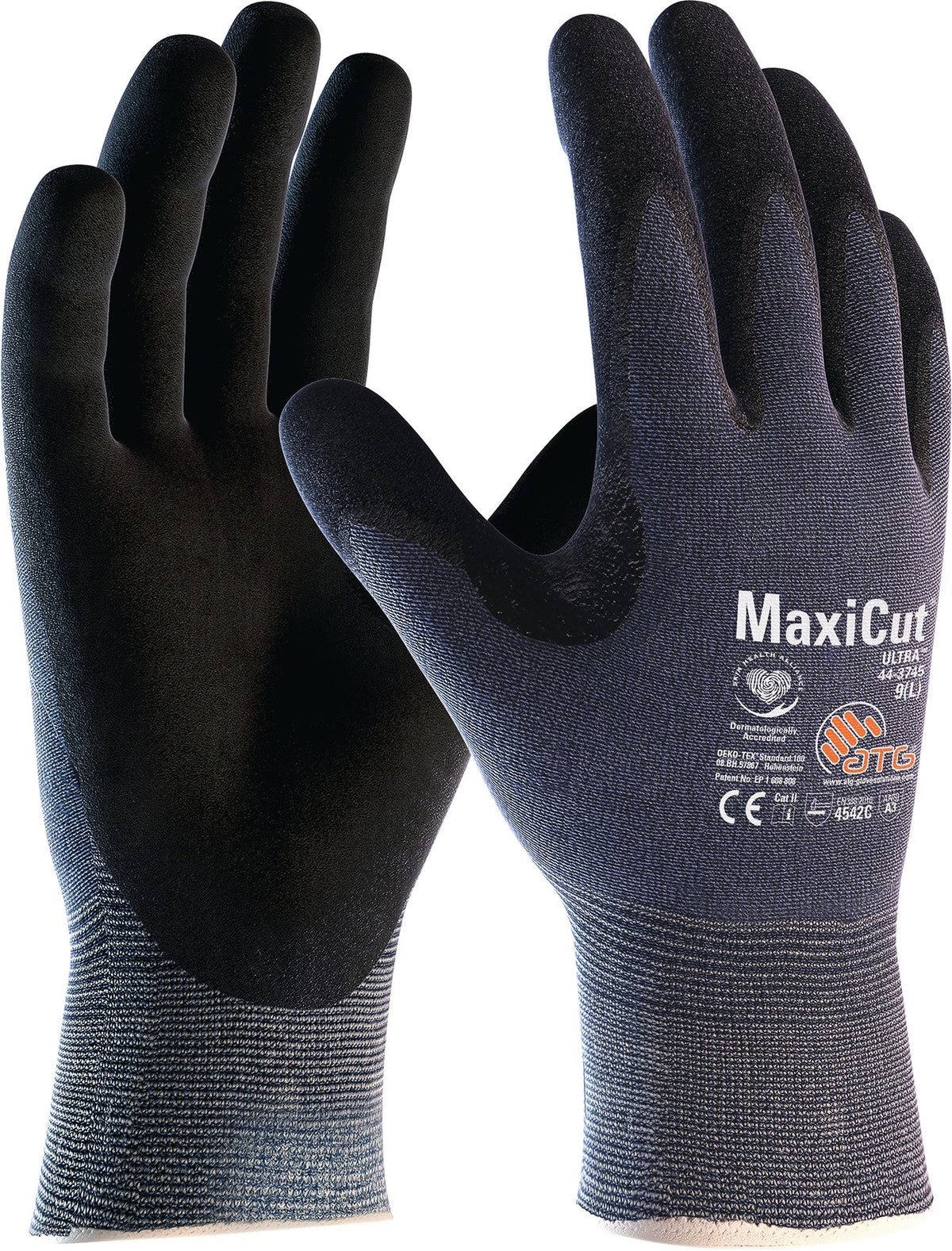 MaxiCut® Ultra™ 44-3745 Schnittschutzhandschuhe Gr.7 blau/schwarz EN 388 PSA II – 12 Paar