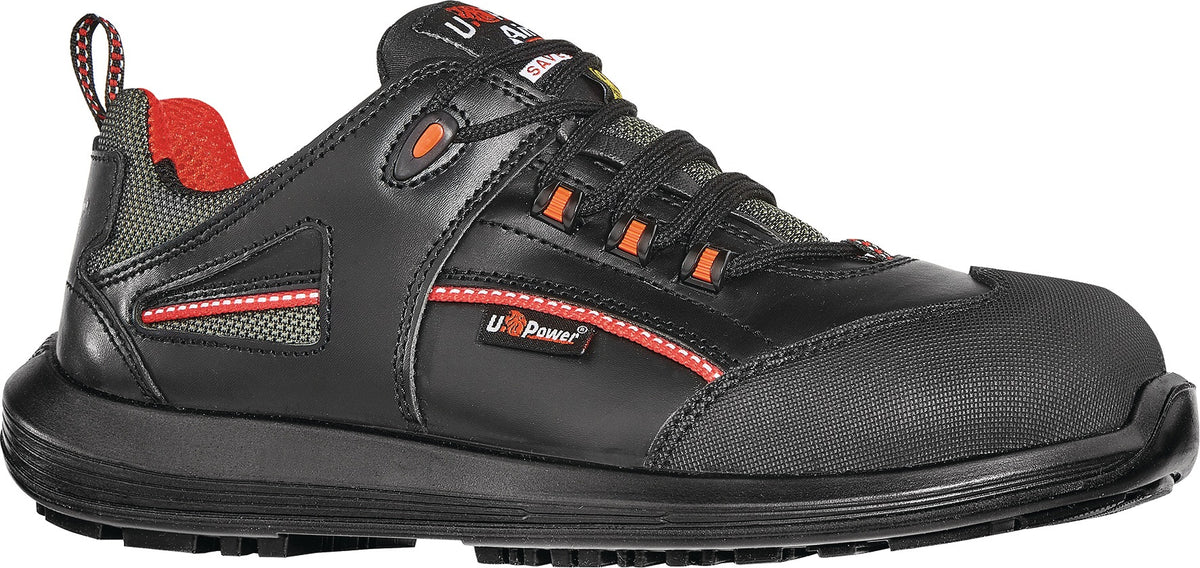 U.POWER Sicherheitsschuh Iroko S3S FO SR ESD – Metallfreier Schutz mit Glattleder, Gr. 40, Weite 11