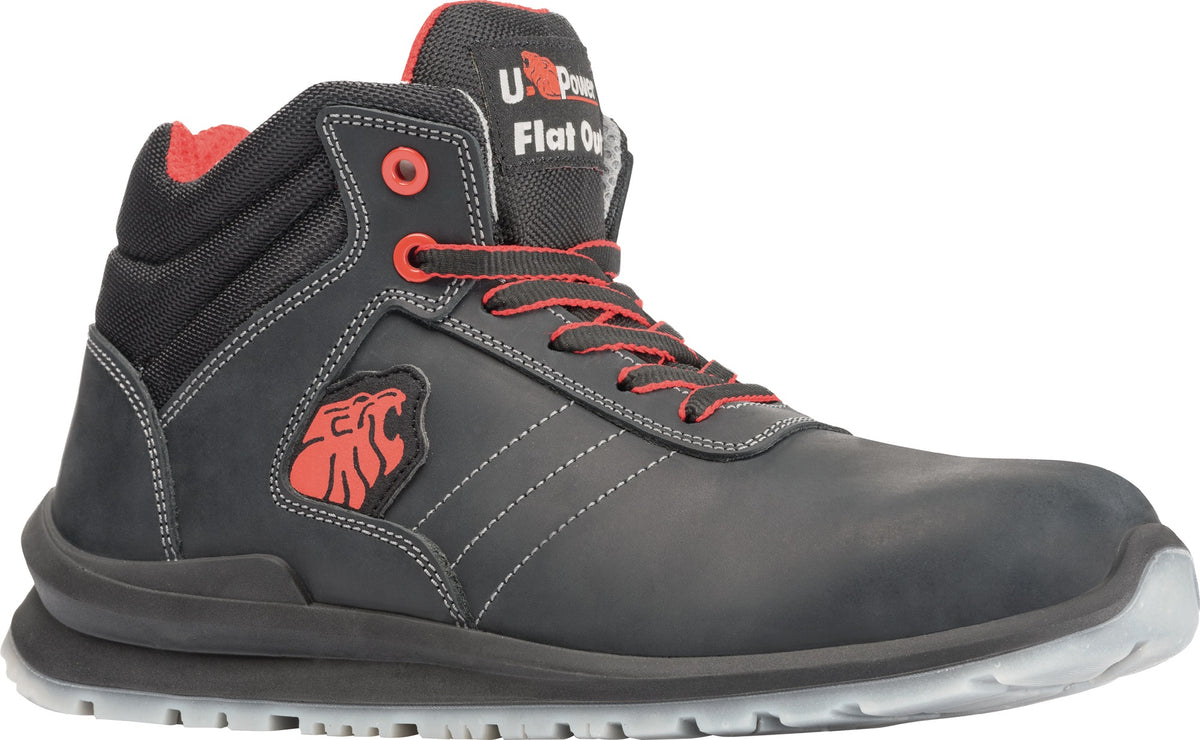 U.POWER Sicherheitsstiefel Walter S3S FO SR aus wasserabweisendem Pull-Up Leder, Gr. 40