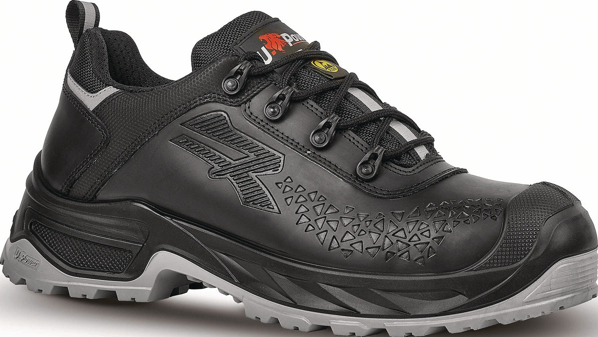 U.POWER Sicherheitsschuh Root S3S CI SC LG FO SR ESD – Schwarz, FiberToe, Größe 35