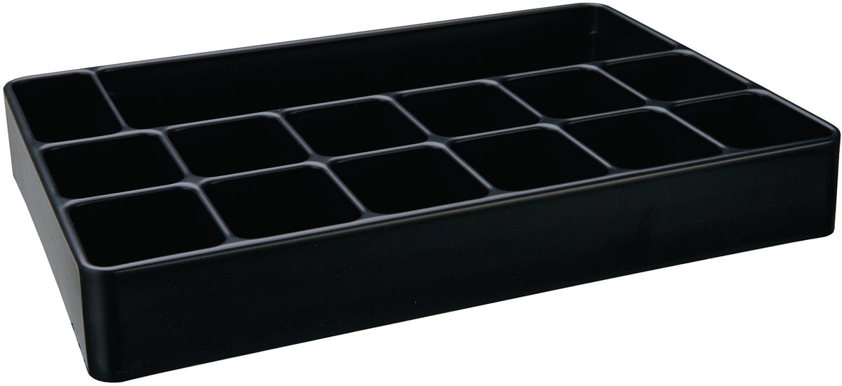 Eins.LOGS 134 Kunststoff-Einsatz schwarz 14-fach 338x238x48 mm – 6 Stück