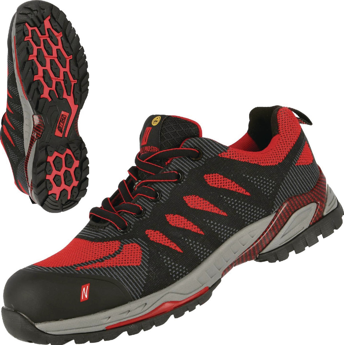 NITRAS PRO STEP S1P SRC Sicherheitsschuh – Metallfreier Textil-Schuh mit Fiberglas-Zehenkappe