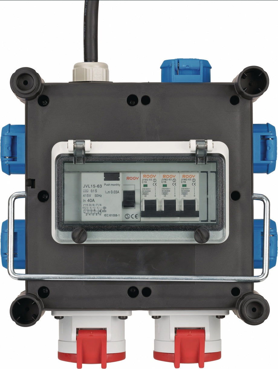 BRENNENSTUHL Stromverteiler 400V/16 A – 3xCEE400V + 3x230V, IP44, mobiler Endverteiler