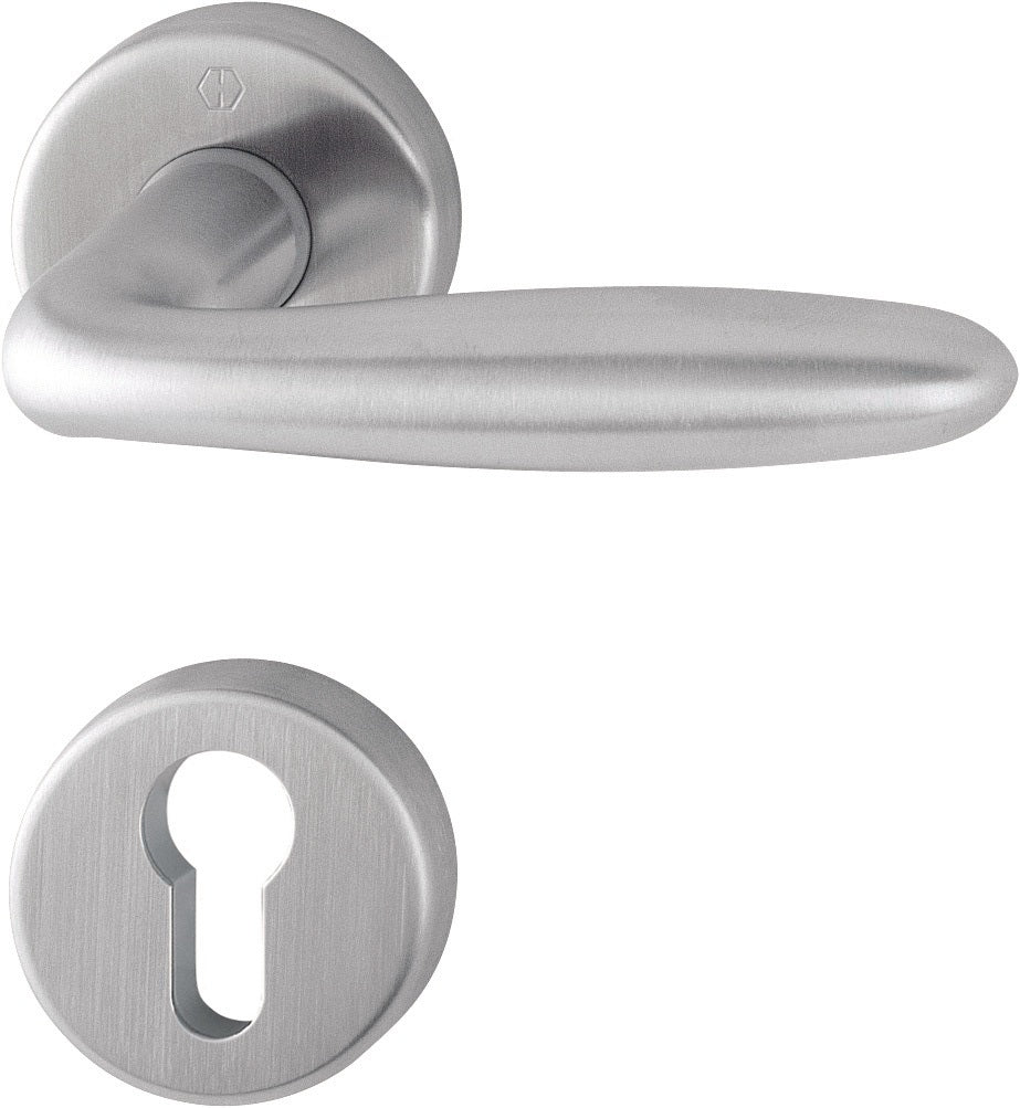 HOPPE Rosettengarnitur Verona E1800Z Edelstahl F69 DIN L/R – Objekt-Türgriff