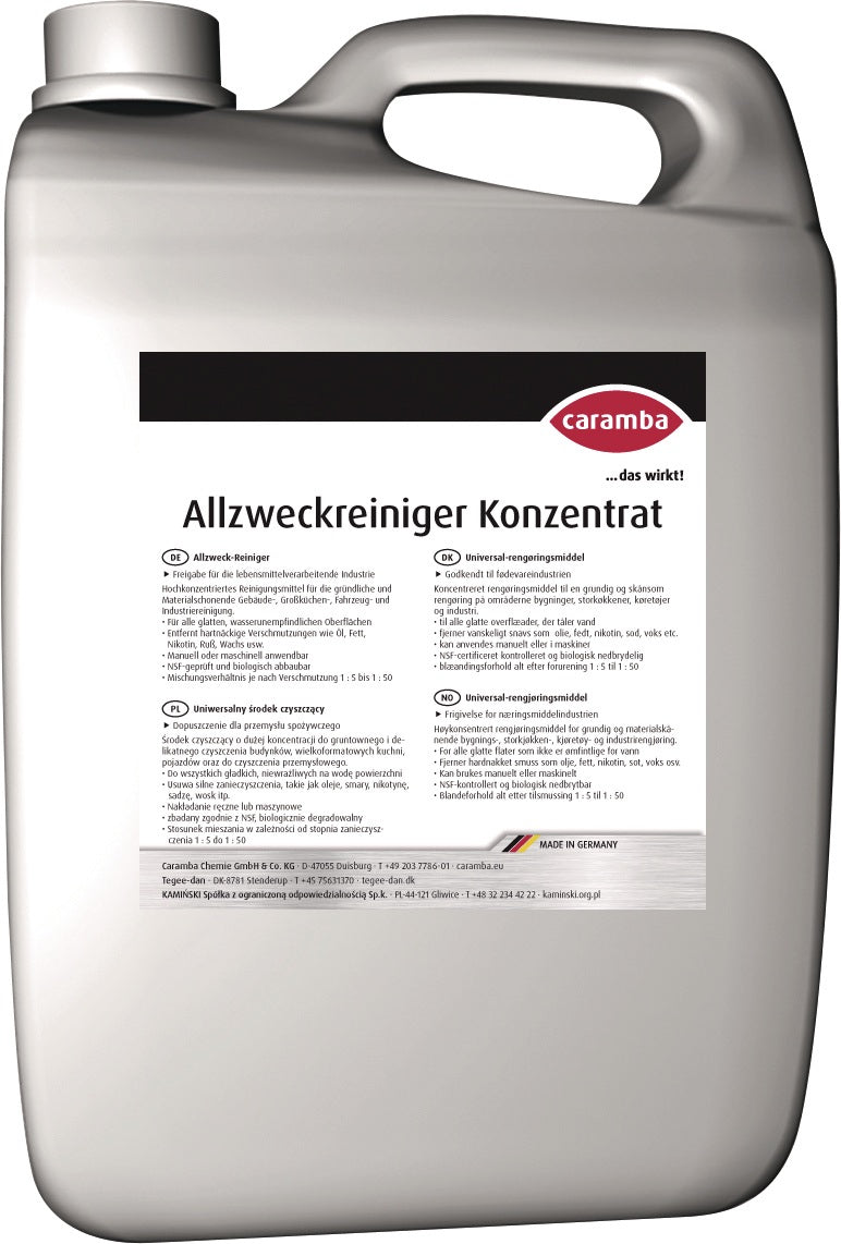 CARAMBA Allzweckreiniger 10 l NSF C1 Konzentrat – phosphatfrei, für Lebensmittelindustrie