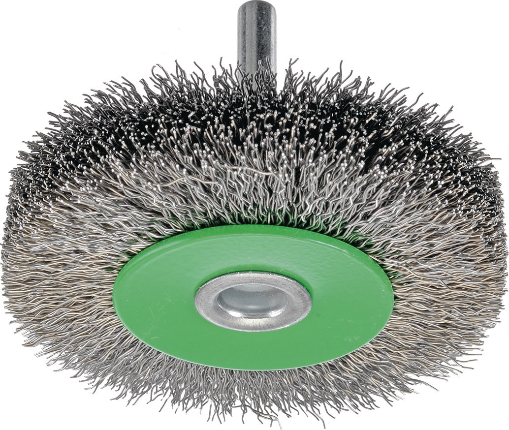 OSBORN Rundbürste Ø75 mm, gewellter VA-Draht, 0,3 mm, Schaft-Ø 6 mm – für Bohrmaschine & Geradschleifer