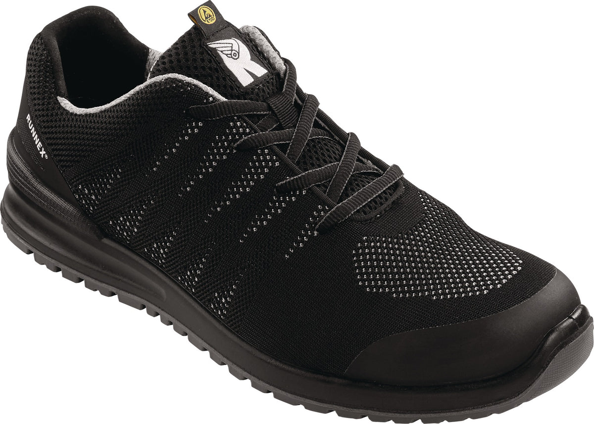 RUNNEX Sicherheitshalbschuh SportStar 5108 S1P SRC ESD, Gr. 40, Weite 10,5, schwarz/grau