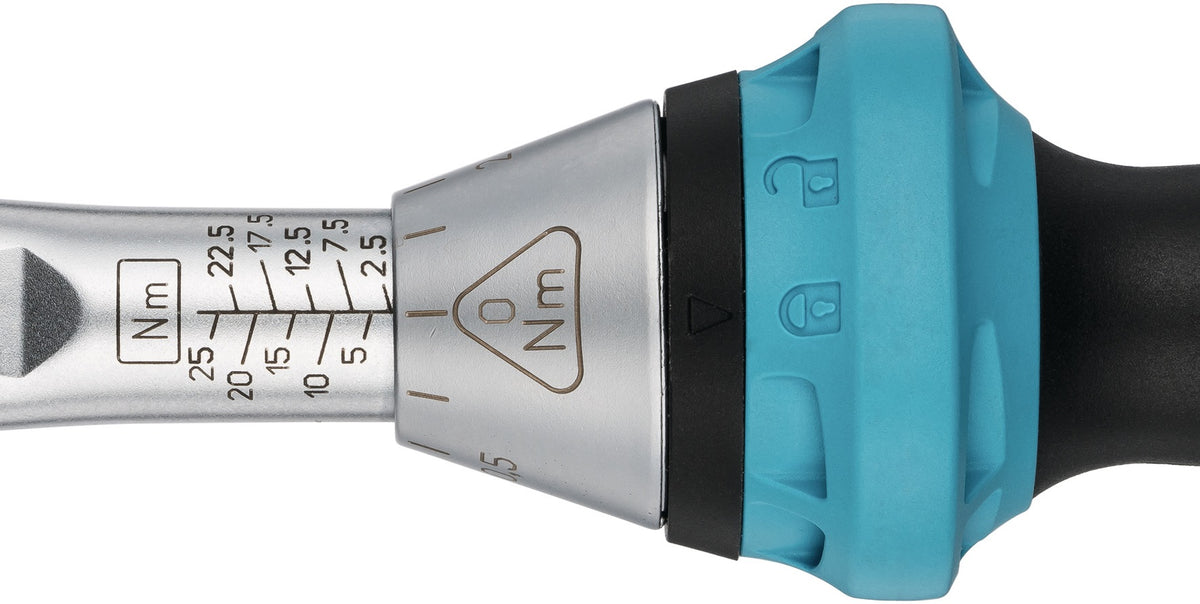HAZET Drehmomentschlüssel 5107-3 CT 1/4 Zoll 1-9 Nm mit Umschaltknarre und Kalibrierschein