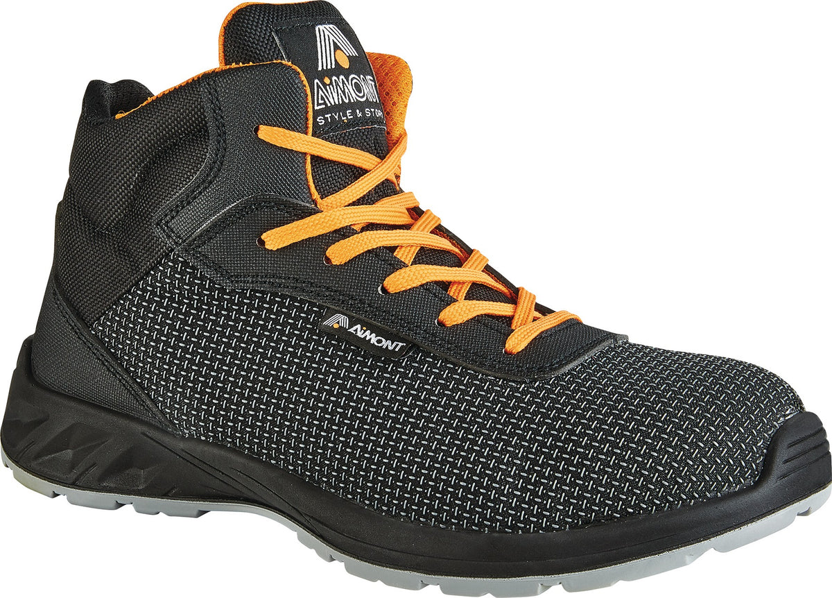 Sicherheitsstiefel Diamont AVANGER S3S CI FO SR von AIMONT – Putek-Plus®, Weite 11, schwarz/orange
