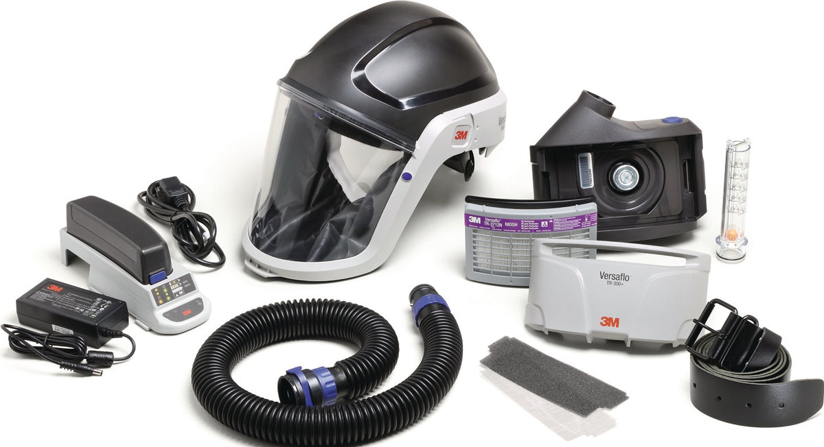 3M Gebläseatemschutzsystem TR-300E+ HIK Komplettset – leichte Einheit, EN 12941, TH2/TH3