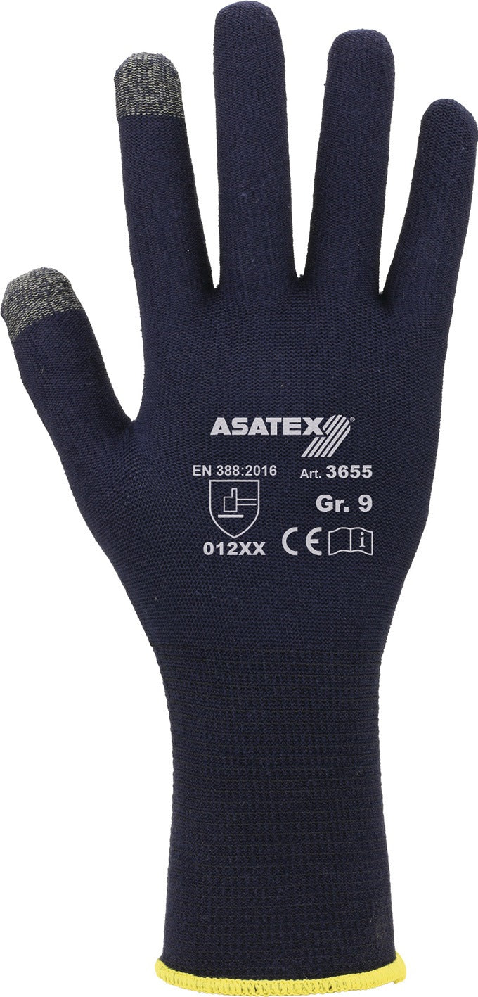 ASATEX Feinstrickhandschuhe für Smartphones & Touchscreens Gr.10 dunkelblau – 12 Paar