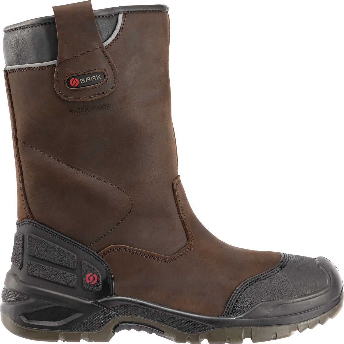 BAAK Sicherheitsschlupfstiefel Hercules S3 SRC WR ESD aus Glattleder, Gr. 40, Weite 11