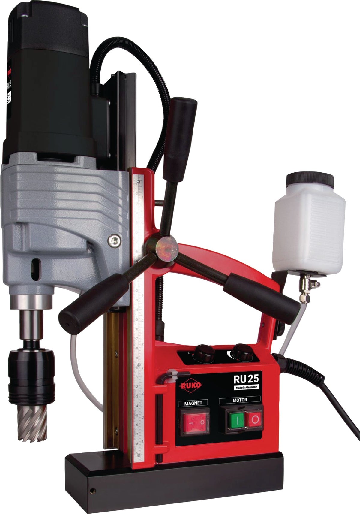 Kernbohrmaschine RU25 12-50 mm 1200 W RUKO – Magnetbohrmaschine mit 2-Gang-Getriebe und 16000 N Haltekraft
