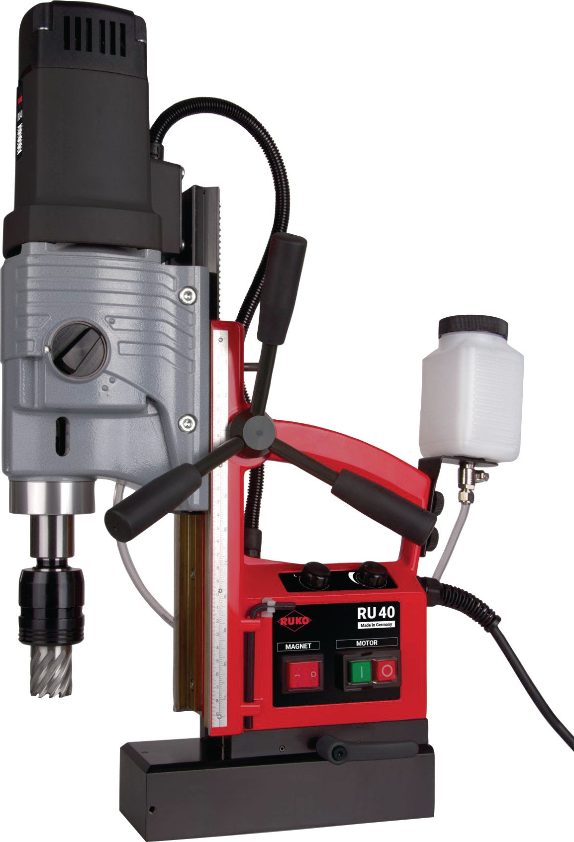 Kernbohrmaschine RU40 12-80 mm 1800 W RUKO – 4-Gang-Getriebe & 20.000 N Magnethaltekraft