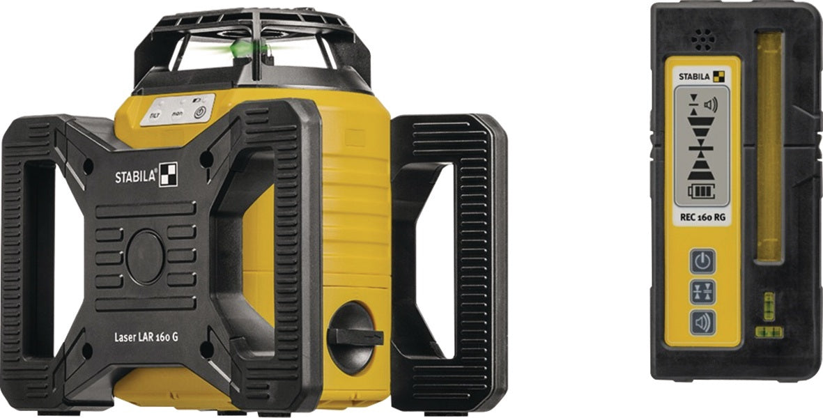 STABILA Rotationslaser-Set LAR 160 G 600 m 4-teilig ± 5° mit GREENBEAM-Technologie