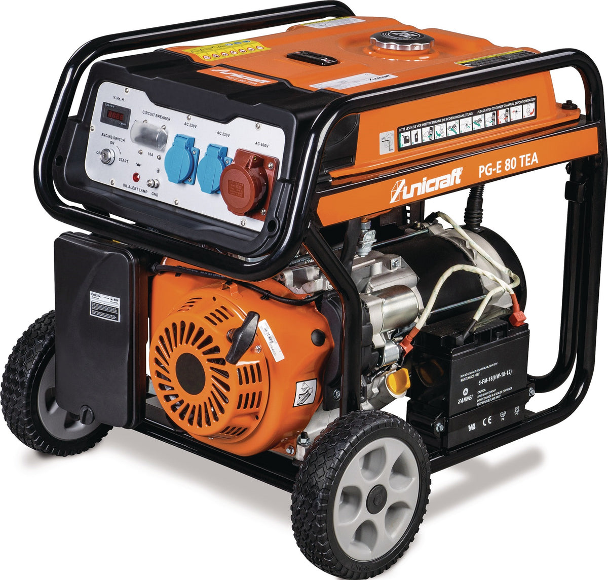 UNICRAFT Stromerzeuger PG-E 80 TEA 6,5 kW Benzin mit AVR und E-Start