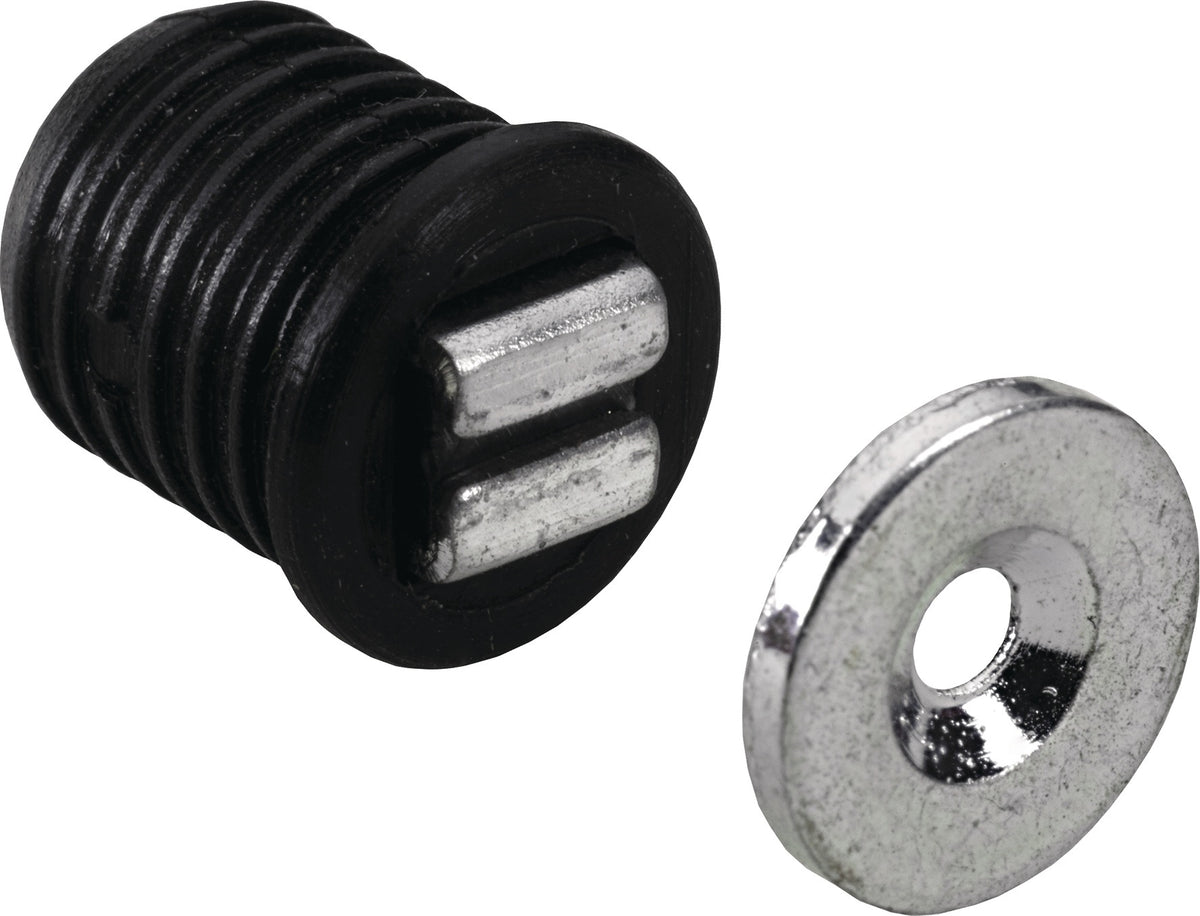 HETTICH Einbohr-Magnetschnäpper Kunststoff/Stahl schwarz 1 kg 2 Stück
