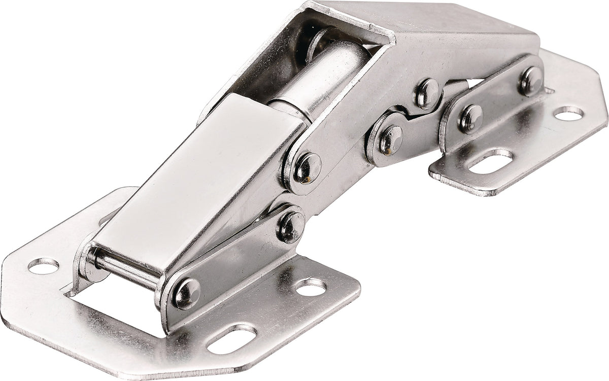 HETTICH Aufschraubscharnier 90° verzinkt – Mini mit Feder, Stahl, vorliegend