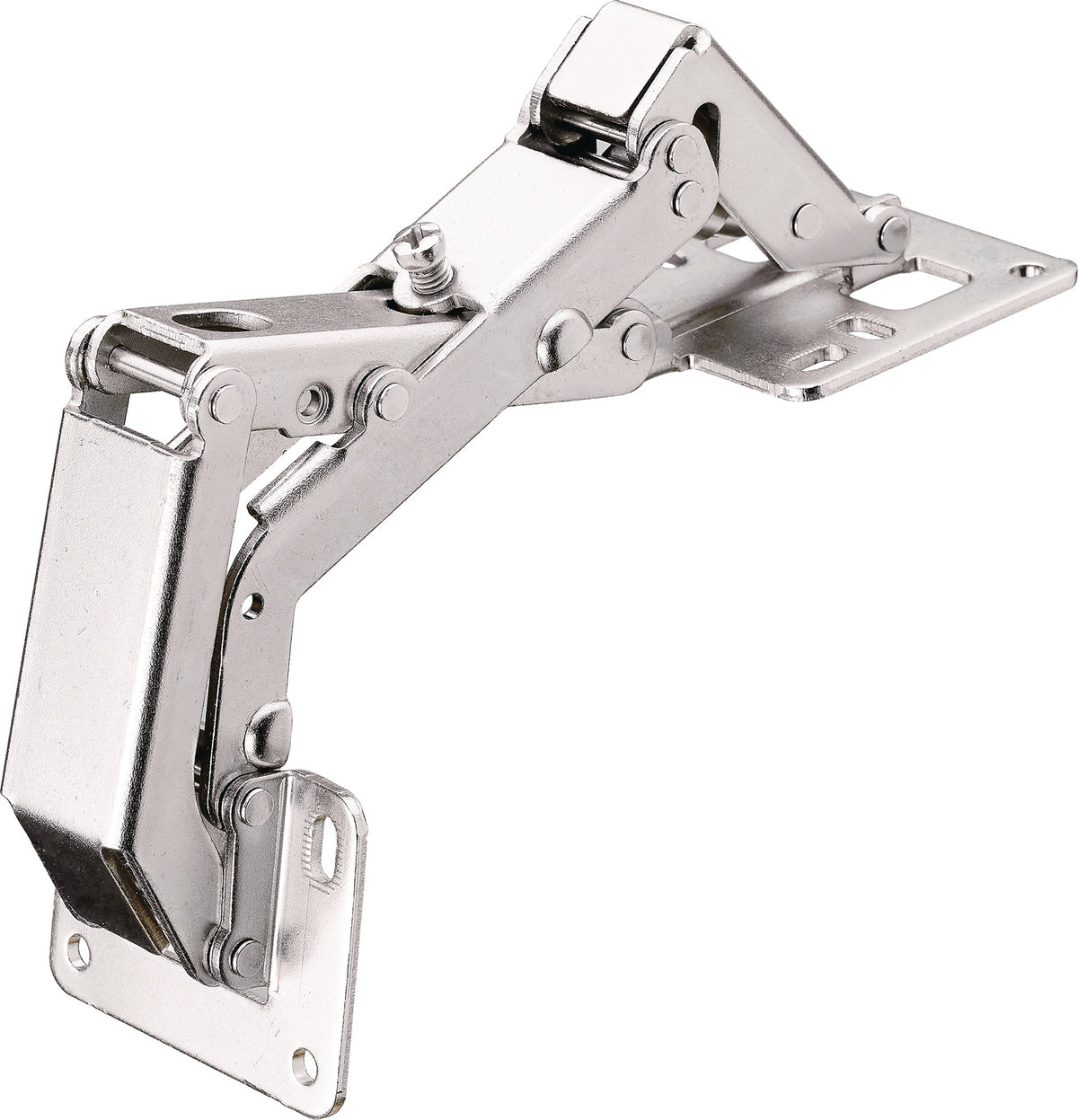 HETTICH Aufschraubscharnier 90° verzinkt – Mini mit Feder, Stahl, vorliegend