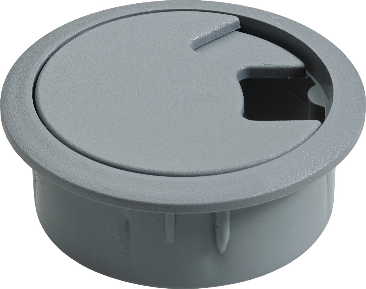 Kabeldurchlass Ku.B.26mm grau HETTICH – Ø 60 mm Kunststoff Möbelbeschlag
