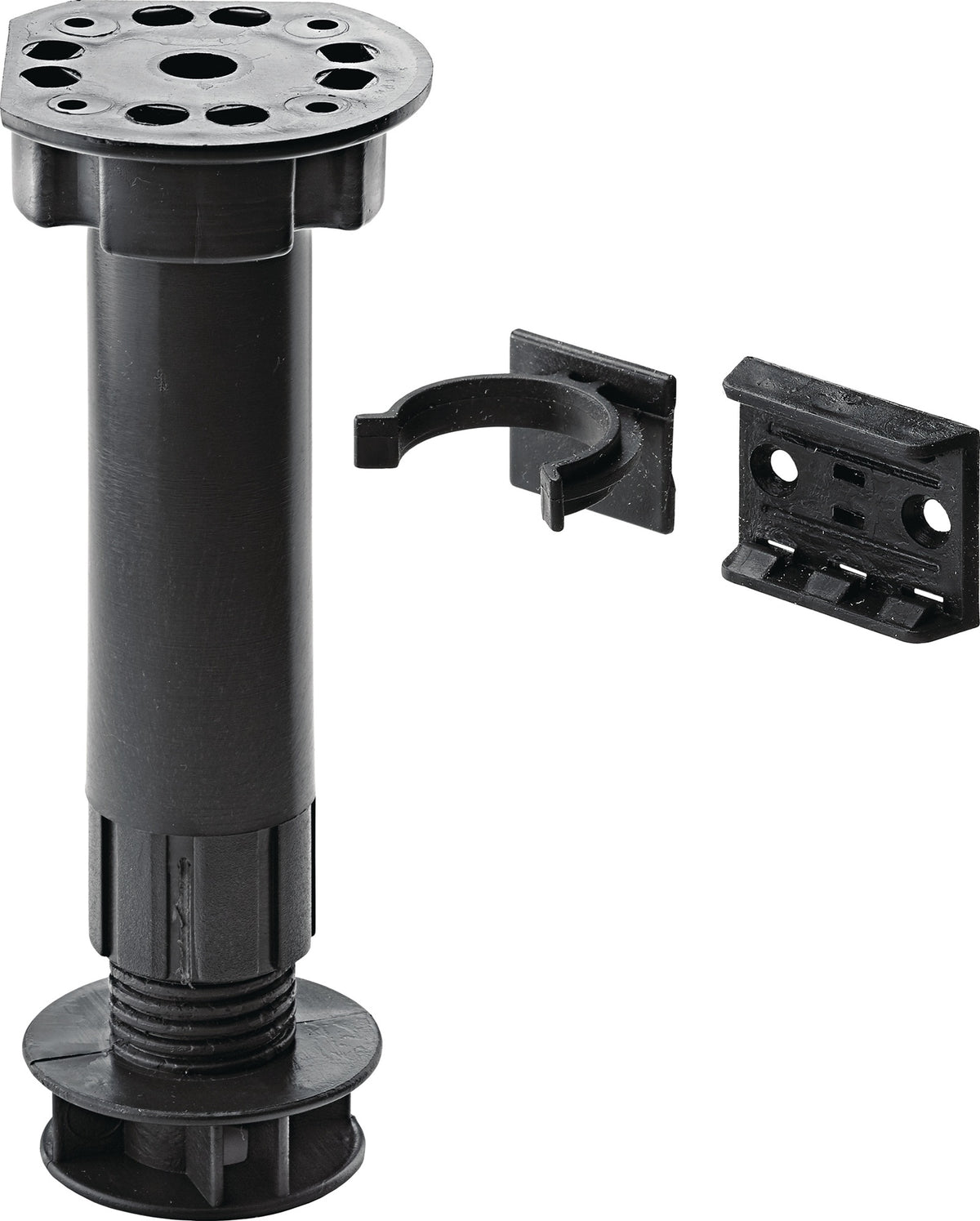 HETTICH Sockelverstellfuß Kunststoff schwarz, Verstellbereich 100-150 mm, 200 kg belastbar