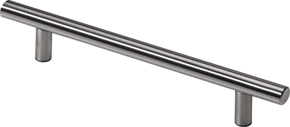 HETTICH Möbelgriff Edelstahl matt 128 mm – Ø 13 mm, 190 mm Gesamtlänge