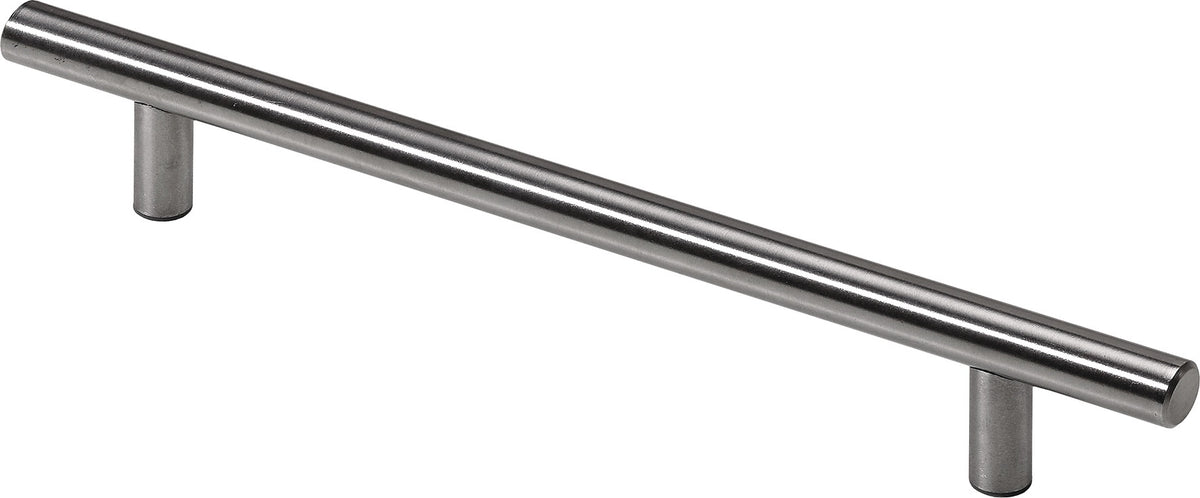 HETTICH Möbelgriff Edelstahl matt 128 mm – Ø 13 mm, 190 mm Gesamtlänge