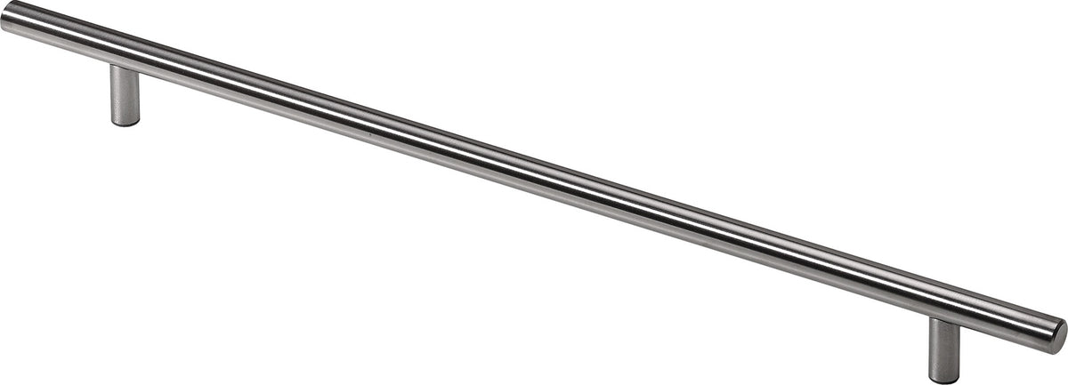 HETTICH Möbelgriff Edelstahl matt 128 mm – Ø 13 mm, 190 mm Gesamtlänge