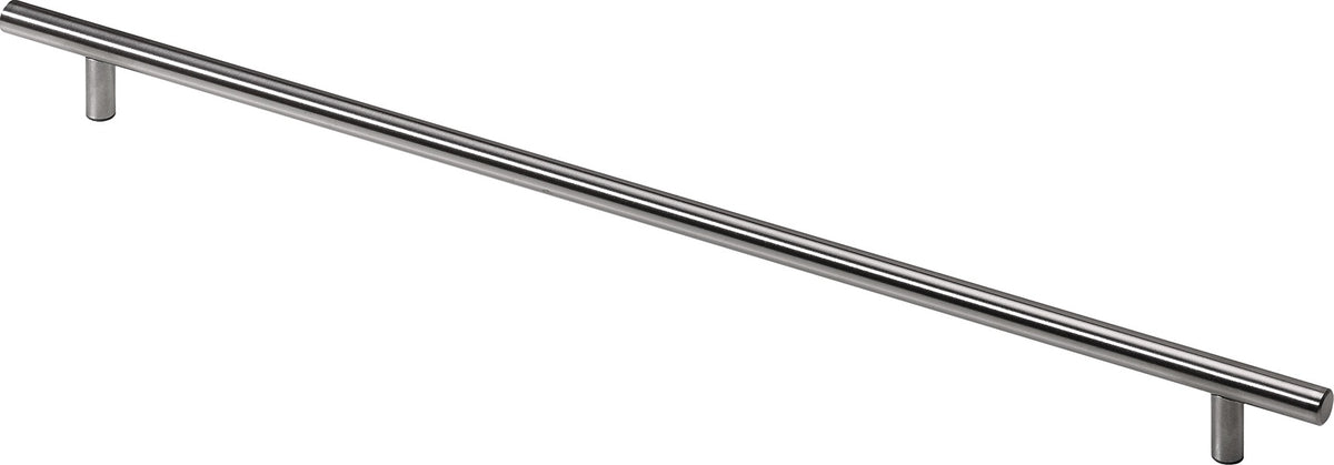 HETTICH Möbelgriff Edelstahl matt 128 mm – Ø 13 mm, 190 mm Gesamtlänge